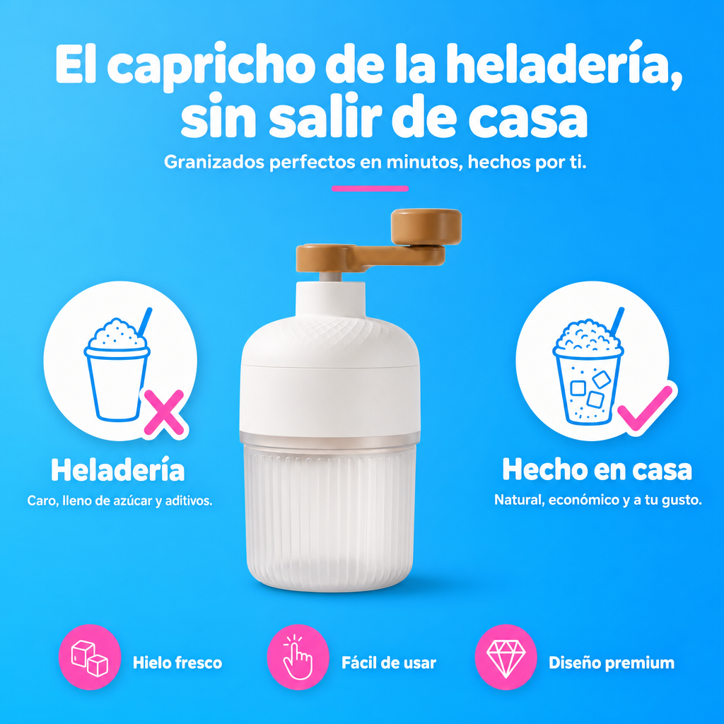 Máquina trituradora de hielo portátil
